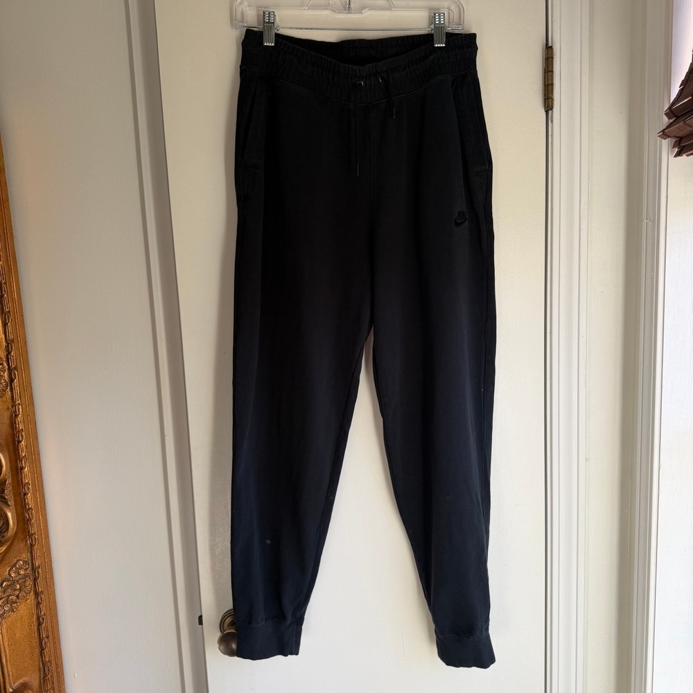 Nike Sportswear Mens Black Cotton Tapered Joggers Sweatpants Medium M